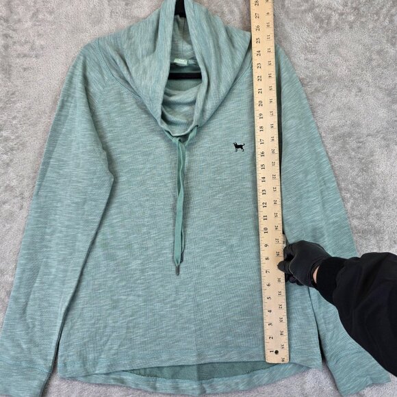 The Black Dog Sweatshirt Womens XS Green Chappy Cowlneck Pullover Long Sleeve - Picture 4 of 10